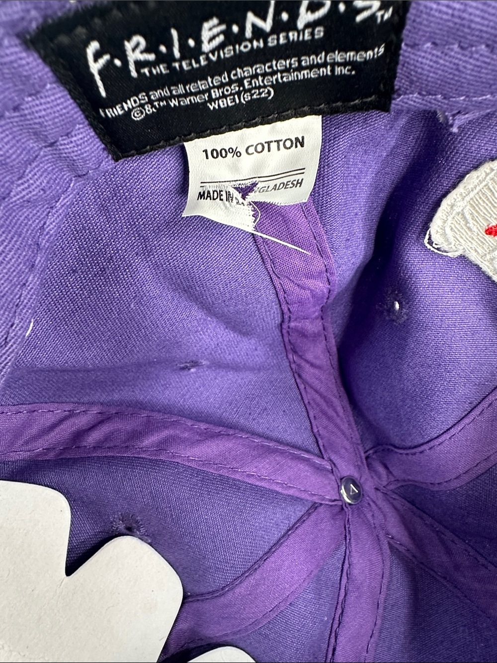 Purple Friends TV show peephole frame strapback baseball cap - Picture 5 of 15